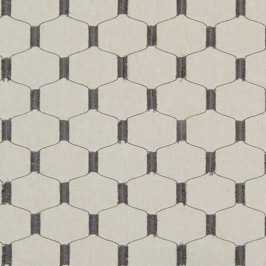 JF Fabrics MINGLE 94 Fabric Transitional,Contemporary,Geometric Grey,Silver  Embroidery - 7627894 J8201