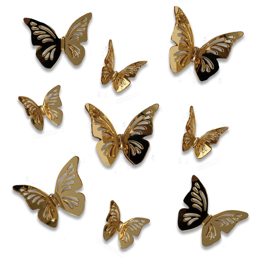 York Wallcoverings RoomMates 3D Gold Butterflies Peel and Stick Mirrors Glam Botanical Yellows  Wallpaper - MIR4610SCS