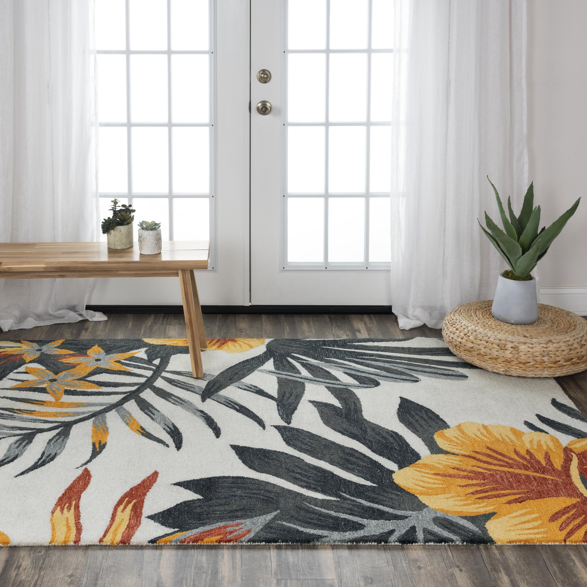 Miramar rug, coastal nautical style, 9' x 12'.
