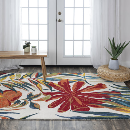 Rug, coastal nautical pattern, 9' x 12'.