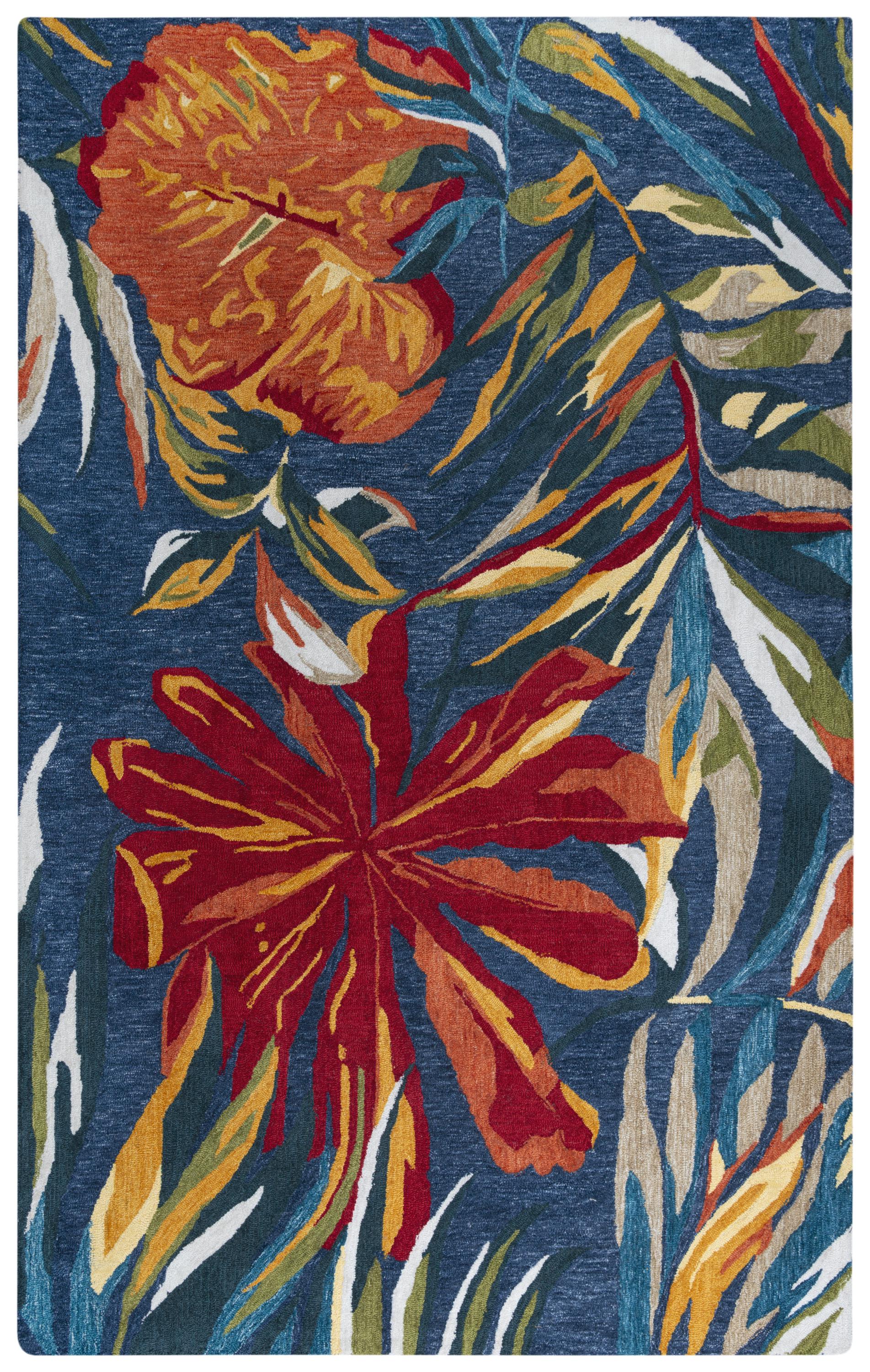 Coastal nautical area rug, 8' x 10'.