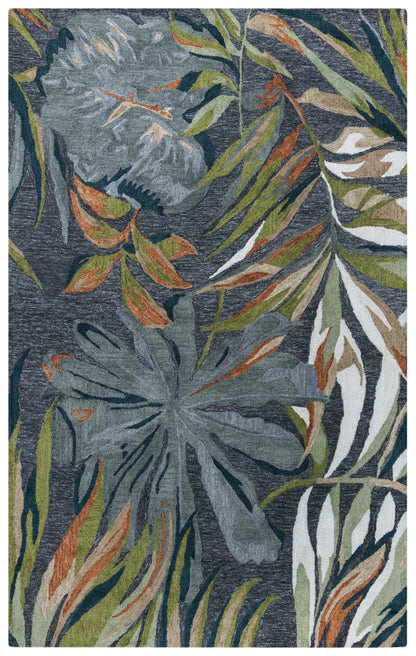 Miramar rug with coastal nautical motif, 8' x 10'.