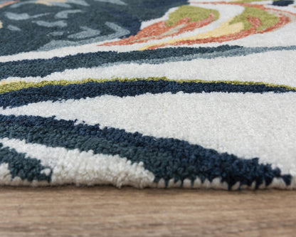 Coastal nautical rug, 8' x 10'.