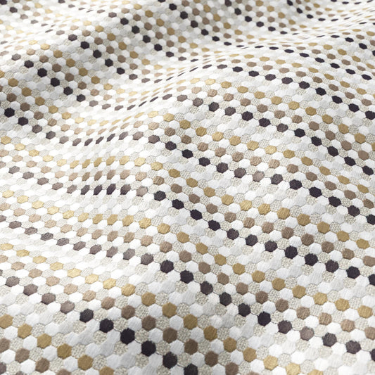 JF Fabrics MISCHIEF 94 Fabric Geometric, Mini, Transitional Grey, Taupe  Embroidery - 9013194 J9161