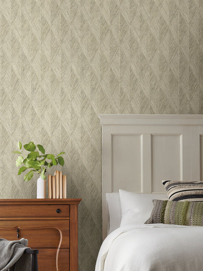 York Wallcoverings Magnolia Home High Performance Challenger Nesting Wallpaper Traditional Geometrics Whites and Off-Whites   - MJ4801N