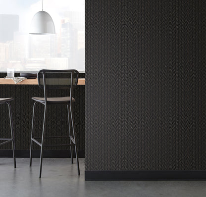 York Wallcoverings Magnolia Home High Performance Stroll Midnight Wallpaper Modern Geometrics Blacks  Wallpaper - MJ4814
