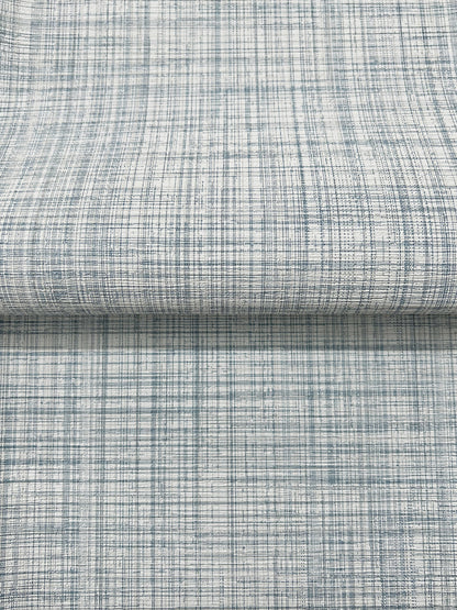 York Wallcoverings Magnolia Home High Performance Crossroad Denim Wallpaper Transitional Weaves Blues   - MJ4818N