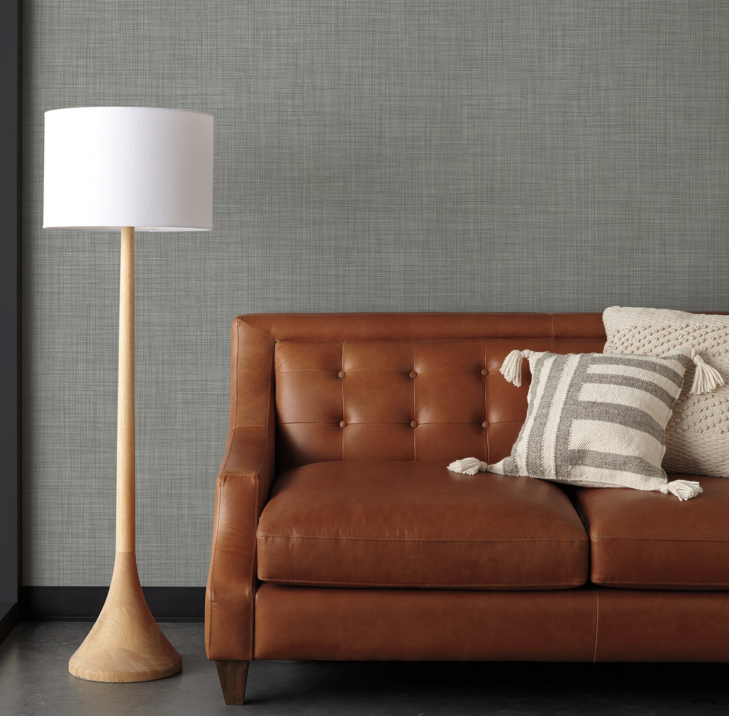 York Wallcoverings Magnolia Home High Performance Crossroad Trowel Wallpaper Transitional Weaves Greys   - MJ4819N