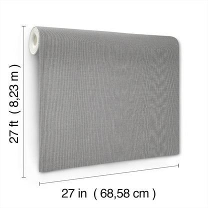 York Wallcoverings Magnolia Home High Performance Meadowbrook Charcoal Wallpaper Transitional Solids Greys   - MJ4827N