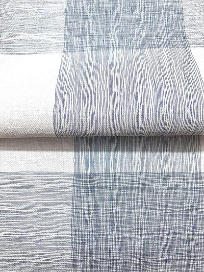 York Wallcoverings Magnolia Home High Performance Weft And Weave Indigo Wallpaper Farmhouse Plaids and Checks Blues  Wallpaper - MJ4838