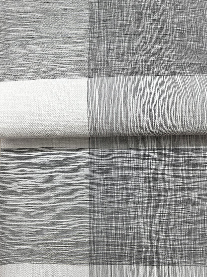 York Wallcoverings Magnolia Home High Performance Weft And Weave Charcoal Wallpaper Farmhouse Plaids and Checks Greys  Wallpaper - MJ4841