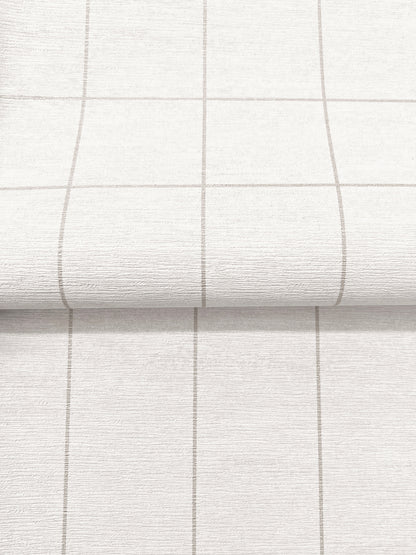 York Wallcoverings Magnolia Home High Performance Boulevard Whitewash Wallpaper Modern Geometrics Whites and Off-Whites  Wallpaper - MJ4845