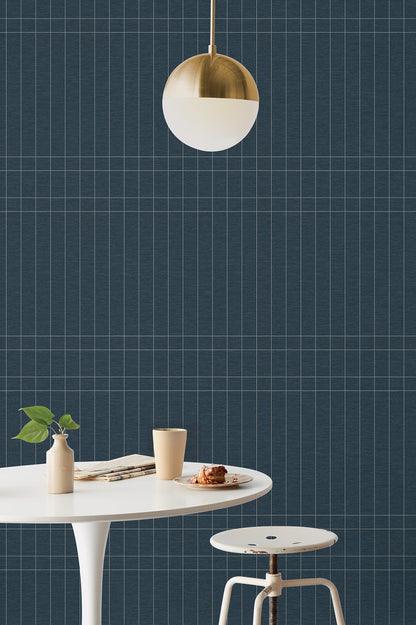 York Wallcoverings Magnolia Home High Performance Boulevard Lakefront Wallpaper Modern Geometrics Blues  Wallpaper - MJ4848