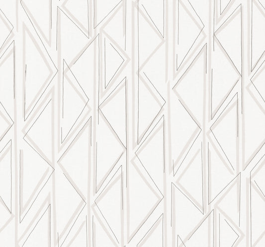 York Wallcoverings Magnolia Home High Performance Side By Side Mineral Wallpaper Modern Geometrics Whites and Off-Whites  Wallpaper - MJ4852