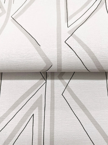 York Wallcoverings Magnolia Home High Performance Side By Side Mineral Wallpaper Modern Geometrics Whites and Off-Whites  Wallpaper - MJ4852