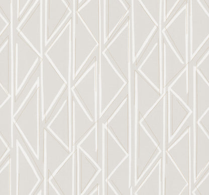 York Wallcoverings Magnolia Home High Performance Side By Side Nook Wallpaper Modern Geometrics Beiges  Wallpaper - MJ4853