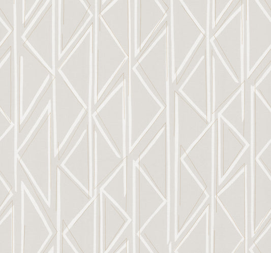 York Wallcoverings Magnolia Home High Performance Side By Side Nook Wallpaper Modern Geometrics Beiges  Wallpaper - MJ4853