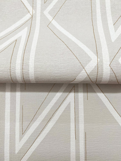 York Wallcoverings Magnolia Home High Performance Side By Side Nook Wallpaper Modern Geometrics Beiges  Wallpaper - MJ4853