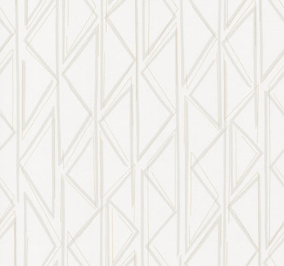 York Wallcoverings Magnolia Home High Performance Side By Side Whitewash Wallpaper Modern Geometrics Whites and Off-Whites  Wallpaper - MJ4854