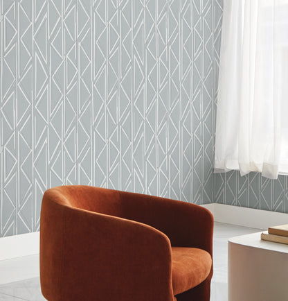 York Wallcoverings Magnolia Home High Performance Side By Side Loft Wallpaper Modern Geometrics Greys  Wallpaper - MJ4855