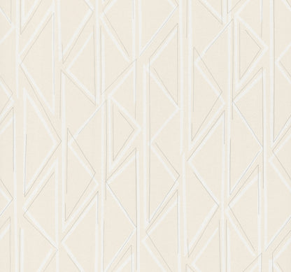 York Wallcoverings Magnolia Home High Performance Side By Side Cotton Wallpaper Modern Geometrics Beiges  Wallpaper - MJ4856