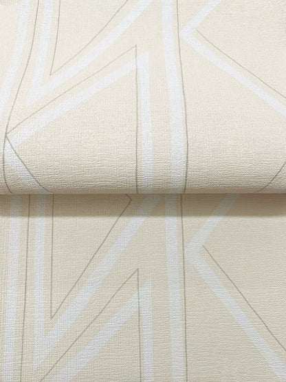York Wallcoverings Magnolia Home High Performance Side By Side Cotton Wallpaper Modern Geometrics Beiges  Wallpaper - MJ4856