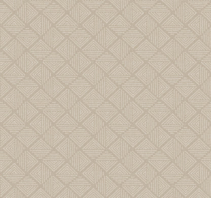 York Wallcoverings Magnolia Home High Performance Center Square Yarn Wallpaper Modern Geometrics Browns  Wallpaper - MJ4860
