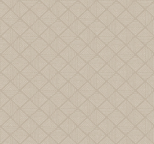York Wallcoverings Magnolia Home High Performance Center Square Yarn Wallpaper Modern Geometrics Browns  Wallpaper - MJ4860