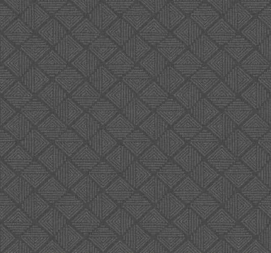 York Wallcoverings Magnolia Home High Performance Center Square Charcoal Wallpaper Modern Geometrics Greys  Wallpaper - MJ4861