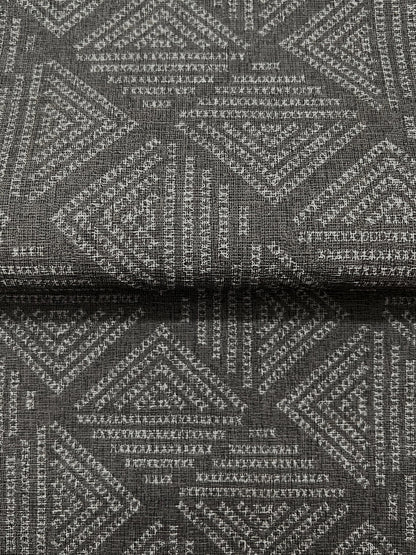 York Wallcoverings Magnolia Home High Performance Center Square Charcoal Wallpaper Modern Geometrics Greys  Wallpaper - MJ4861