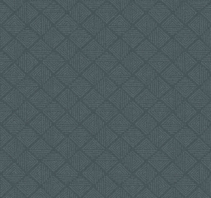 York Wallcoverings Magnolia Home High Performance Center Square Indigo Wallpaper Modern Geometrics Blues  Wallpaper - MJ4862