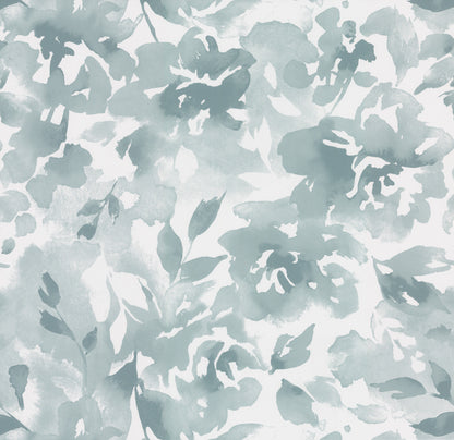 York Wallcoverings Magnolia Home High Performance Lakelynn Current Wallpaper Whimsical Florals Blues  Wallpaper - MJ4867