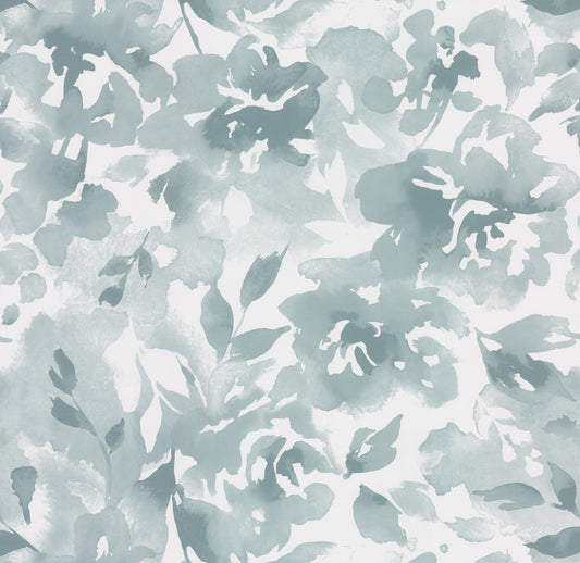 York Wallcoverings Magnolia Home High Performance Lakelynn Current Wallpaper Whimsical Florals Blues  Wallpaper - MJ4867