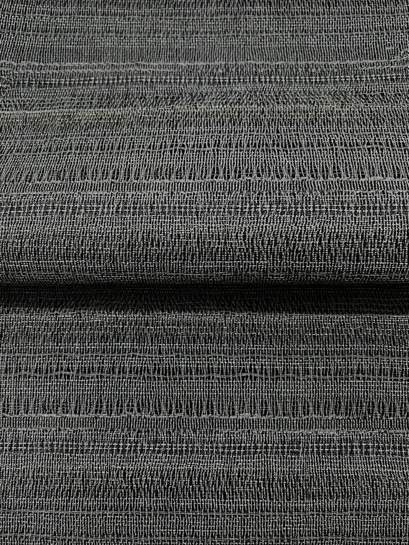 York Wallcoverings Magnolia Home High Performance In The Details Charcoal Wallpaper Transitional Stripes Blacks   - MJ4875N