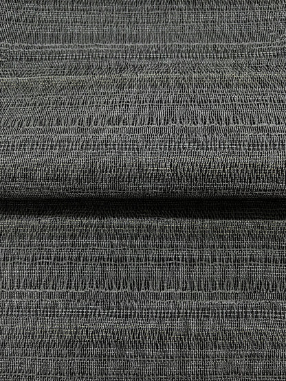 York Wallcoverings Magnolia Home High Performance In The Details Charcoal Wallpaper Transitional Stripes Blacks   - MJ4875N