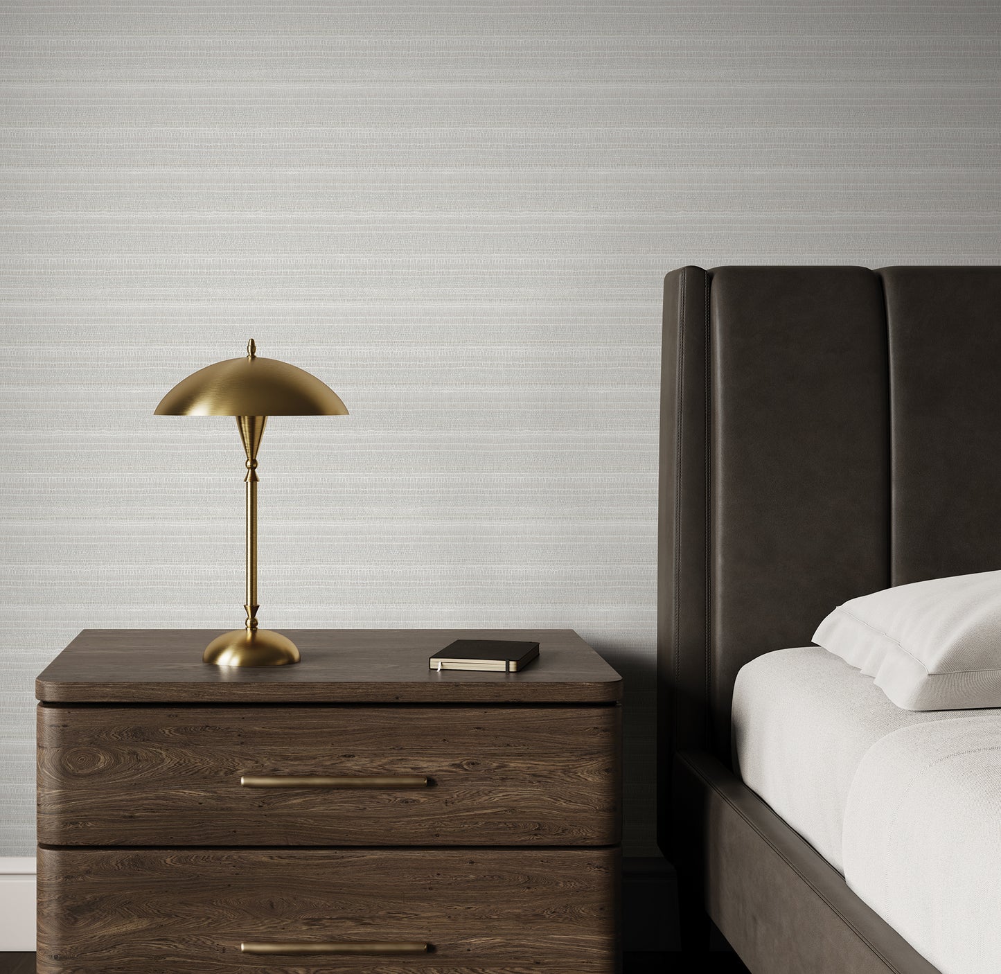 York Wallcoverings Magnolia Home High Performance In The Details Loft Wallpaper Transitional Stripes Greys   - MJ4876N