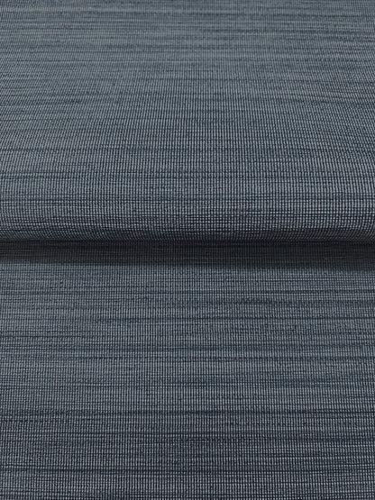 York Wallcoverings Magnolia Home High Performance Loomed Indigo Wallpaper Traditional Faux Grasscloth Blues   - MJ4882N