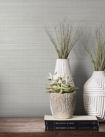 York Wallcoverings Magnolia Home High Performance Loomed Gravel Wallpaper Traditional Faux Grasscloth Greys  Wallpaper - MJ4883