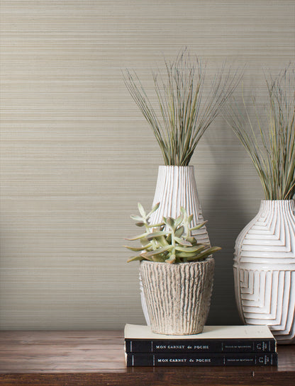 York Wallcoverings Magnolia Home High Performance Loomed Nesting Wallpaper Traditional Faux Grasscloth Browns   - MJ4884N