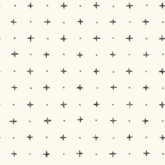 York Wallcoverings Magnolia Home Cross Stitch Black Wallpaper  Novelty Blacks   - MK1100