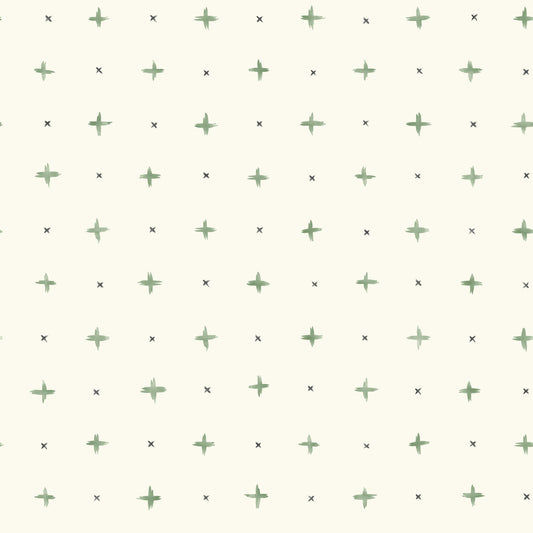 York Wallcoverings Magnolia Home Cross Stitch Green Wallpaper  Novelty Greens   - MK1102