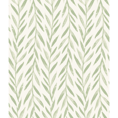 York Wallcoverings Magnolia Home Artful Prints and Patterns Willow Green Wallpaper  Botanical Greens   - MK1135
