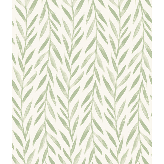 York Wallcoverings Magnolia Home Artful Prints and Patterns Willow Green Wallpaper  Botanical Greens   - MK1135