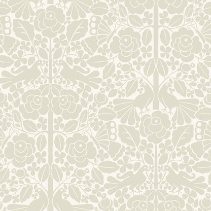 York Wallcoverings Magnolia Home Artful Prints and Patterns Fairy Tales Beige Wallpaper  Animals Neutrals   - MK1160