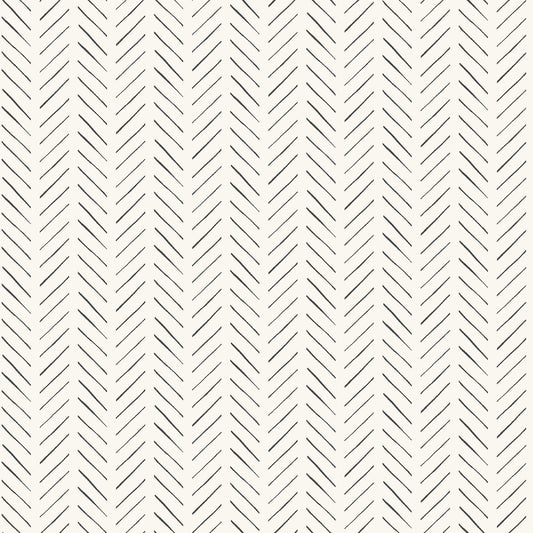 York Wallcoverings Magnolia Home Artful Prints and Patterns Pick-Up Sticks Black Wallpaper  Stripes Blacks   - MK1170