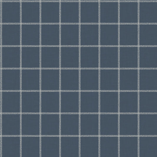 York Wallcoverings Magnolia Home Artful Prints and Patterns Sunday Best Blue Wallpaper  Plaids and Checks Blues   - MK1176