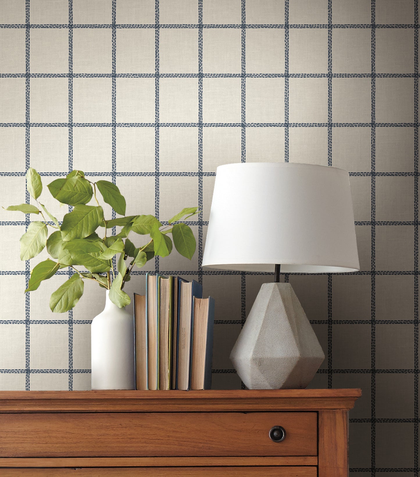 York Wallcoverings Best Sellers Sunday Best Blue Wallpaper  Plaids and Checks Blues   - MK1177