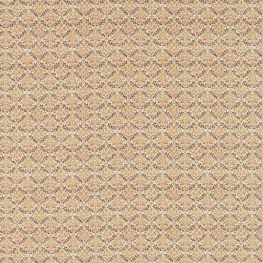 MORRIS & CO Bellflowers Fabric Contemporary, Floral Chocolate,Tan   - MLIF227252