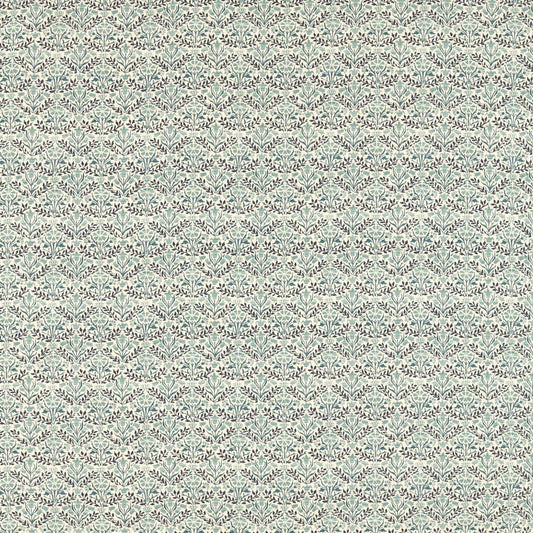 MORRIS & CO Bellflowers Fabric Contemporary, Floral Indigo,Seagreen   - MLIF227253