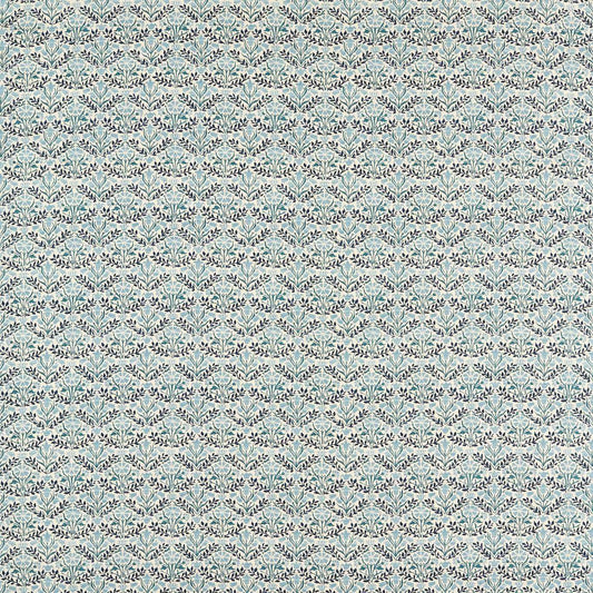 MORRIS & CO Bellflowers Fabric Contemporary, Floral Mineral Blue   - MLIF227255